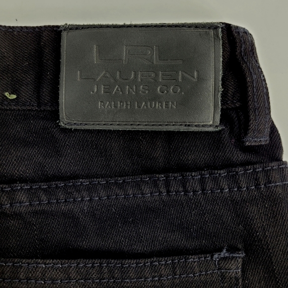Lauren Ralph Lauren Jeans Size 8 Classic Straight Leg Black Stretch Denim - Picture 10 of 17